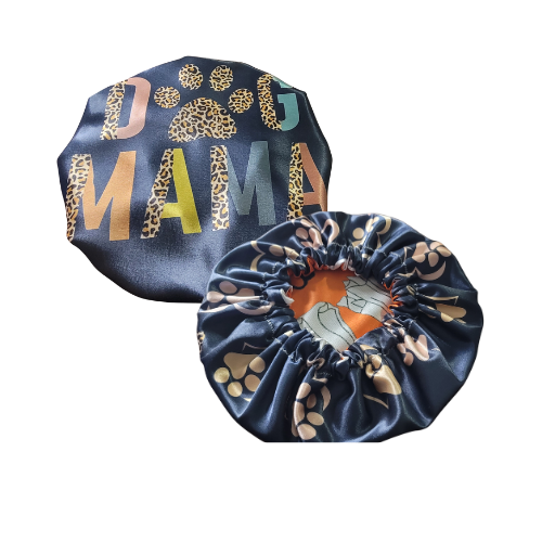 Dog mom Reversible Satin bonnet