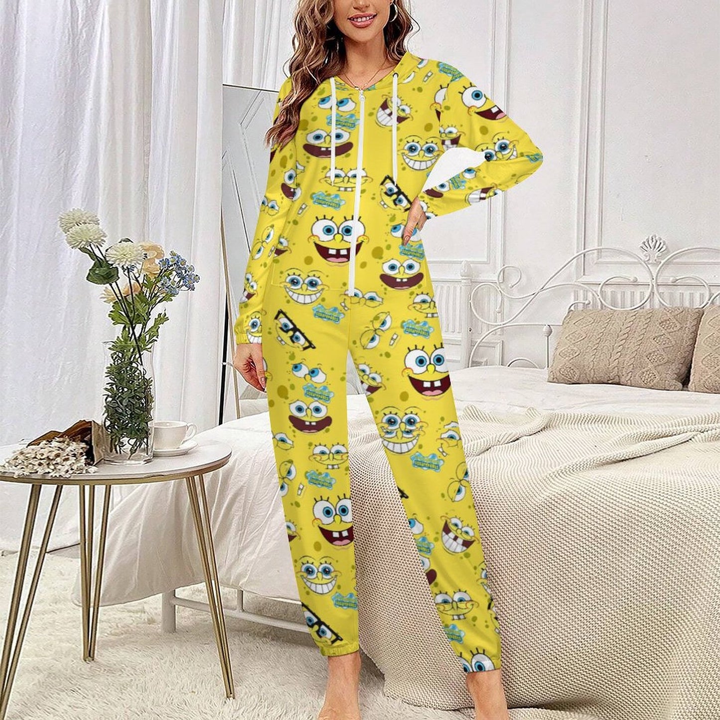 One piece Hooded pajamas