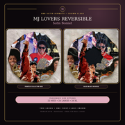 NBB Satin Airways MJ Lovers reversible satin bonnet with collector print and solid black reverse