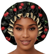 Black Cherry reversible satin bonnet pattern