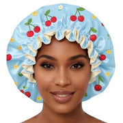 Sky Cherry reversible satin bonnet pattern